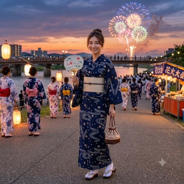 浴衣姿の店長凪